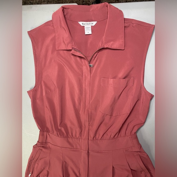 ATHLETA Brooklyn Heights Wide Leg Jumpsuit Berry Rose Pink - Picture 6 of 14